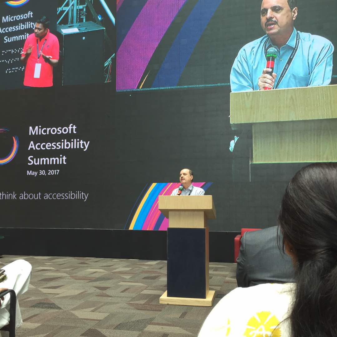 MicrosoftIndia's tweet image. Need to have multisensory approach to innovation &amp;amp; design of #Accessibility tools - Dr. Taraporevala, Director @XRCVC #ThinkAccessAbility
