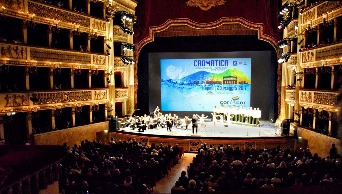 <a href="/cor4cor/">corAcor</a>  a #Cromatica2017 #Napoli #SingDifferent #inCantaNapoli <a href="/teatrosancarlo/">Teatro San Carlo</a>  <a href="/Reg_Campania/">Regione Campania</a> @vladiluxuria <a href="/vannifondi/">vanni fondi</a> <a href="/carlocremona/">Carlo Cremona</a>