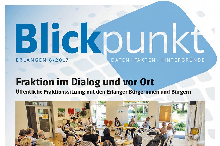csu_erlangen's tweet photo. Der neue #Blickpunkt Juni 2017 ist online
https://t.co/5BtpKJgO09
@csu_erlangen @smuellermdb @DoroBaer @csu
#csuerlangen #csuER #erlangen https://t.co/ewZwTgXJ4t