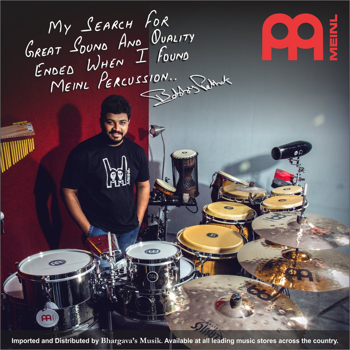 Bobbypathak3's tweet photo. proud to be a part of meinl :) https://t.co/Hv9nizNYEs
