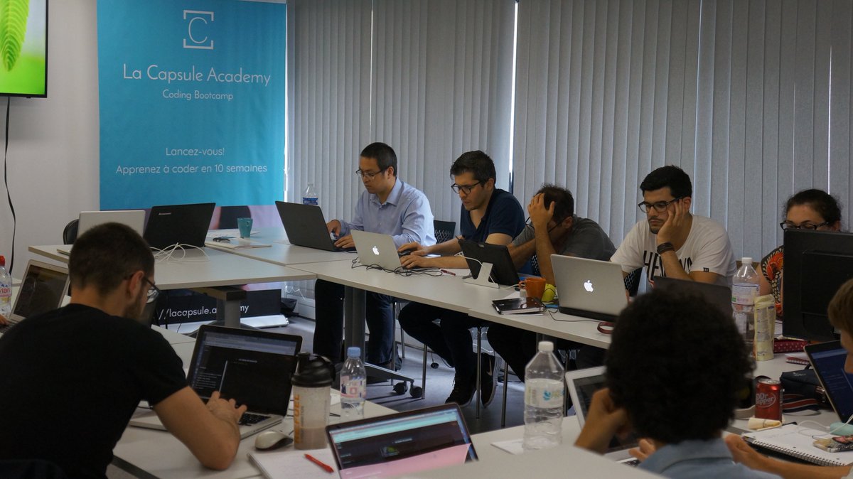 LaCapsuleEcole's tweet image. Et c&apos;est partiiii!!🕺
Premier jour de notre Batch parisien hier !
16 élèves remontés à bloc pour 10 semaines de #formation intensive😀 #jecode