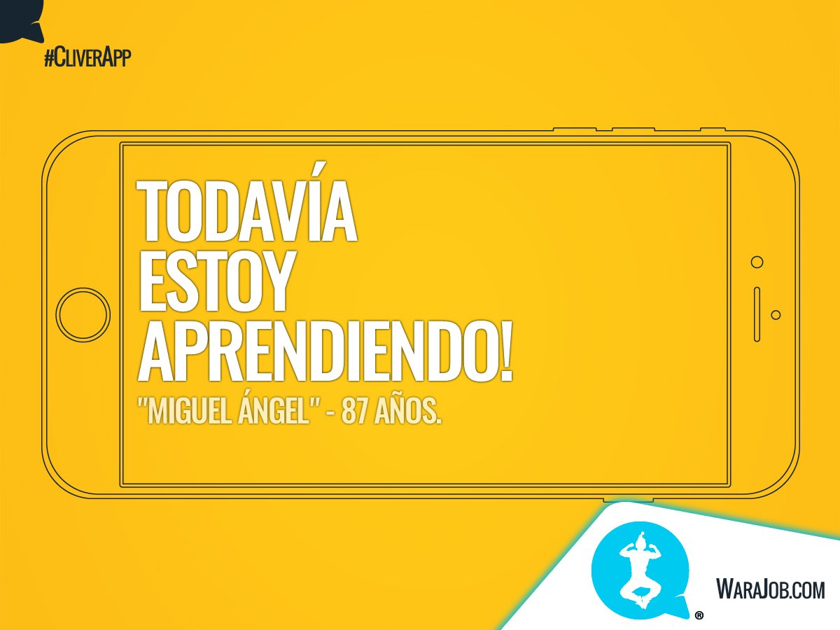 WaraJob's tweet photo. No importa la edad, la condición, cada segundo es una experiencia de #vida, una #oportunidad
#WaraJob #inspiracion #motivacion #nuncaestarde https://t.co/XbS4rr4J6v