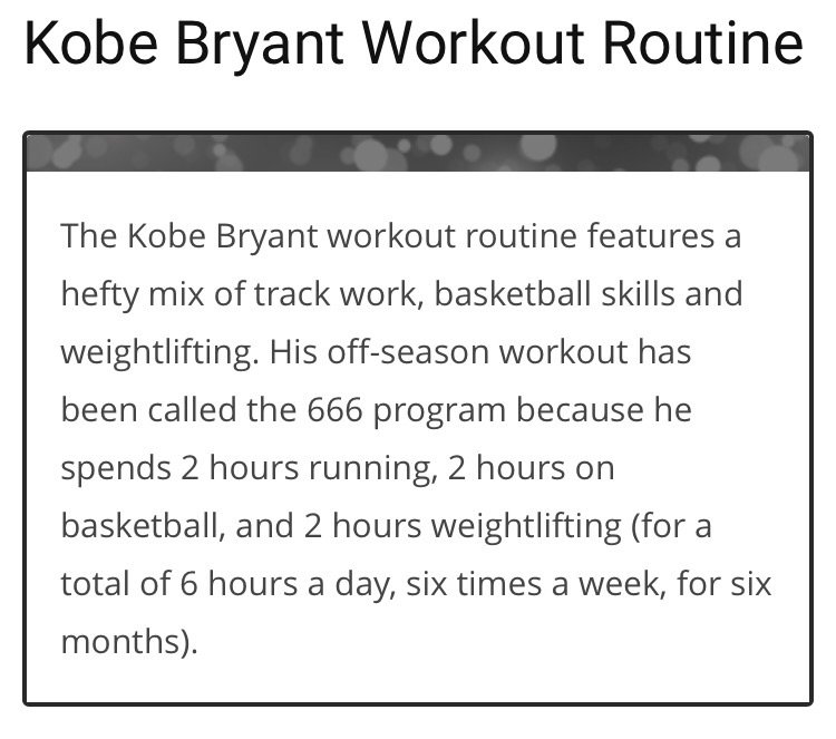 The Kobe Bryant Training Method for Basketball