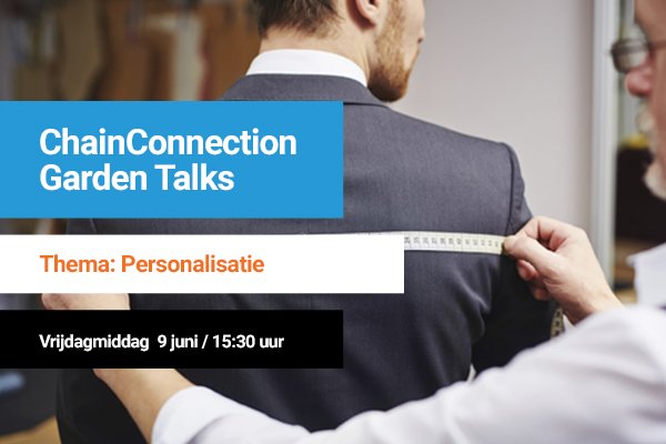 Volgende week praten wij in onze Garden Talk over Personalisatie. Aanmelden kan nog! bit.ly/2pgYco7 #gardentalk #chainconnection