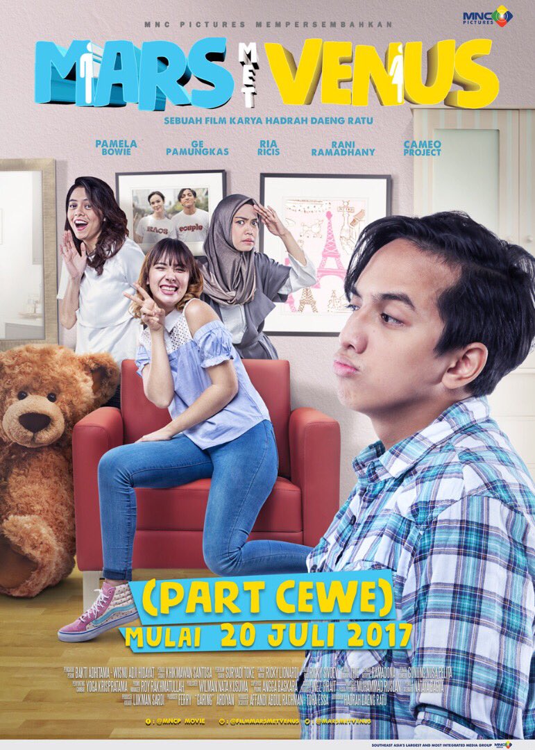 MNC Update (@mncupdate) on Twitter photo Ini lho official poster <a href="/MarsMetVenus/">FilmMarsMetVenus</a>
Inget ya, 20 Juli nanti kamu bisa nonton yang past cewek! <a href="/GePamungkas/">Genrifinadi Pamungkas</a> <a href="/pammybowie/">Pamela Bowie</a> @riaricis1795 Ini lho official poster <a href="/MarsMetVenus/">FilmMarsMetVenus</a>
Inget ya, 20 Juli nanti kamu bisa nonton yang past cewek! <a href="/GePamungkas/">Genrifinadi Pamungkas</a> <a href="/pammybowie/">Pamela Bowie</a> @riaricis1795