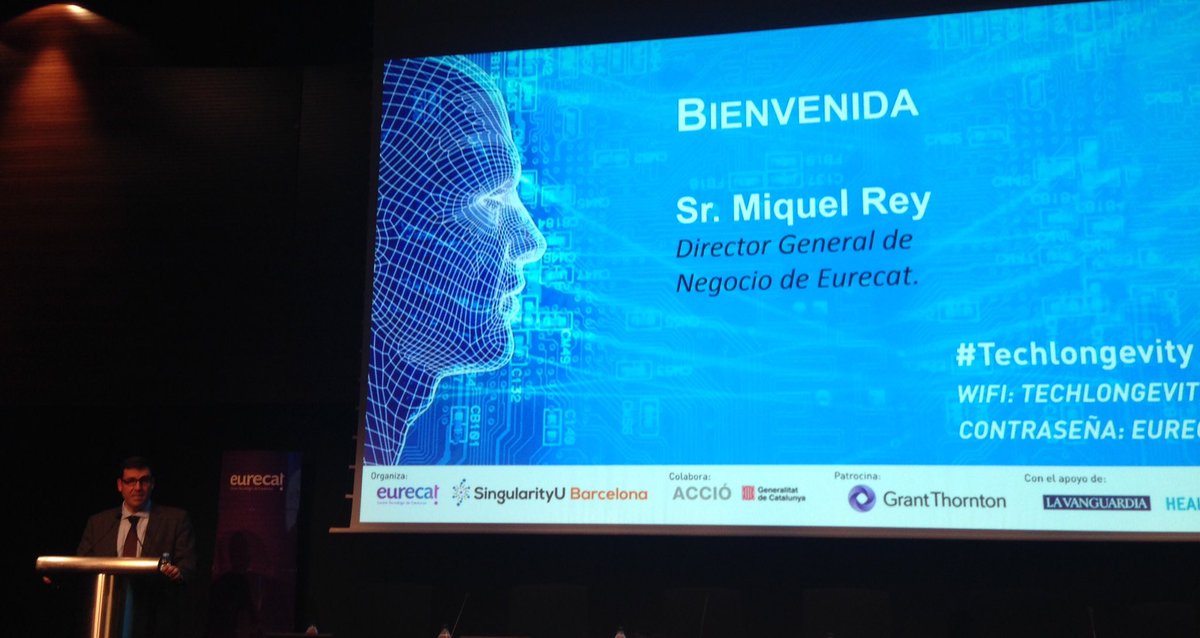 adrianafreitas's tweet image. At #Techlongevity event  Sr. Miquel Rey, Director General @Eurecat_news introduction Welcome