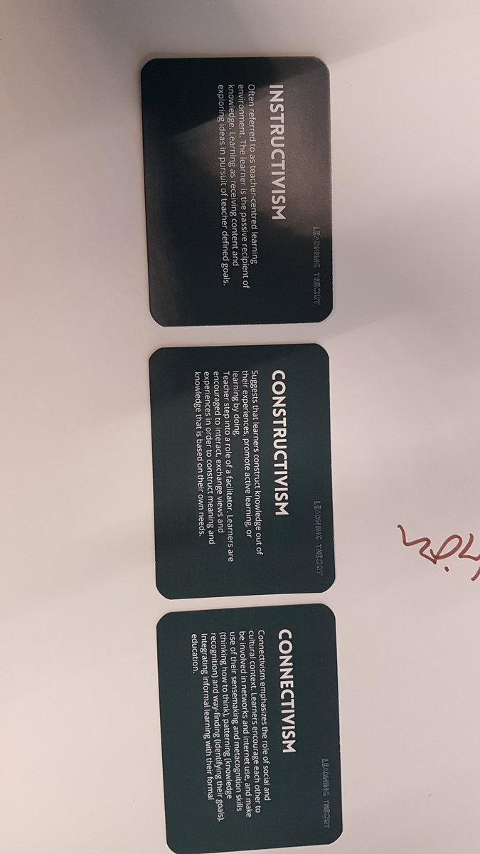 saadat_m's tweet photo. Which learning theories are you using in designing online courses? #eduaalto #connectivism #MOOC https://t.co/dJP1FjbS2W