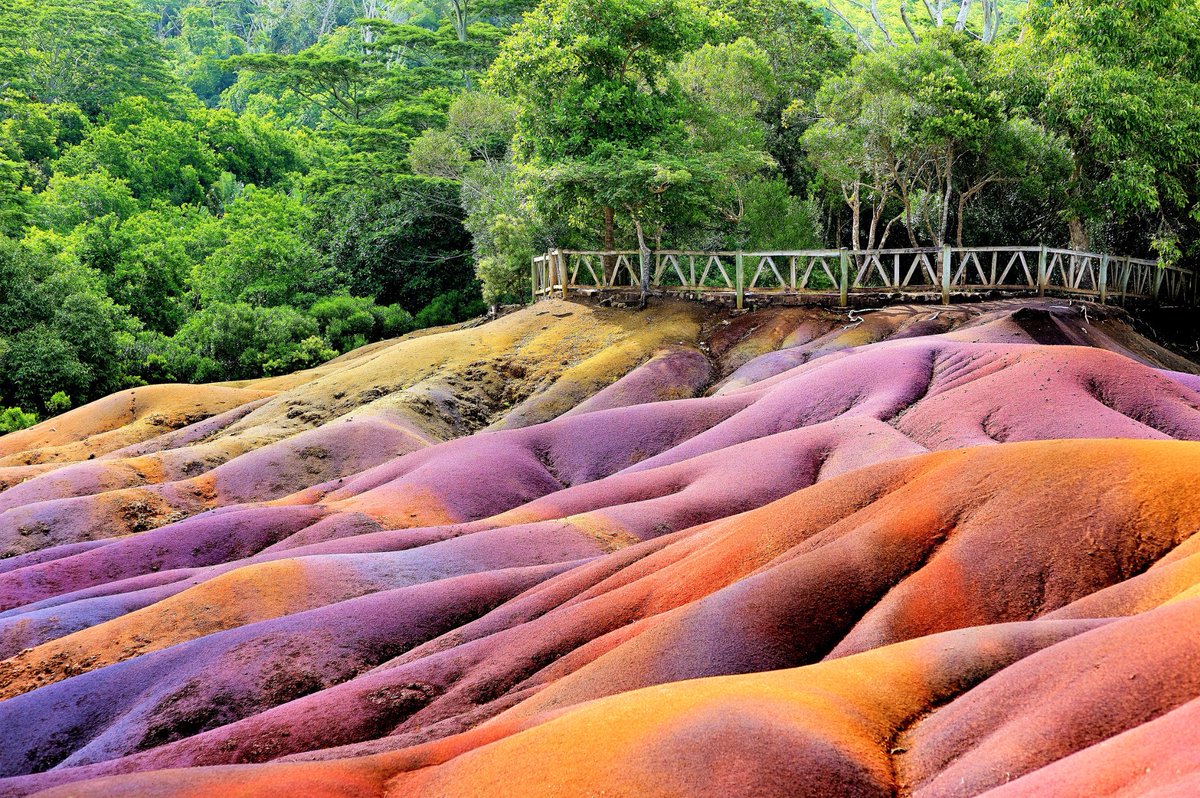 icmauritius's tweet photo. Another “must place to see” in Mauritius, is the Seven Colored Earths (Vallée des Couleurs), located in Chamarel Village. #TravelTuesday https://t.co/mFiysSX89h