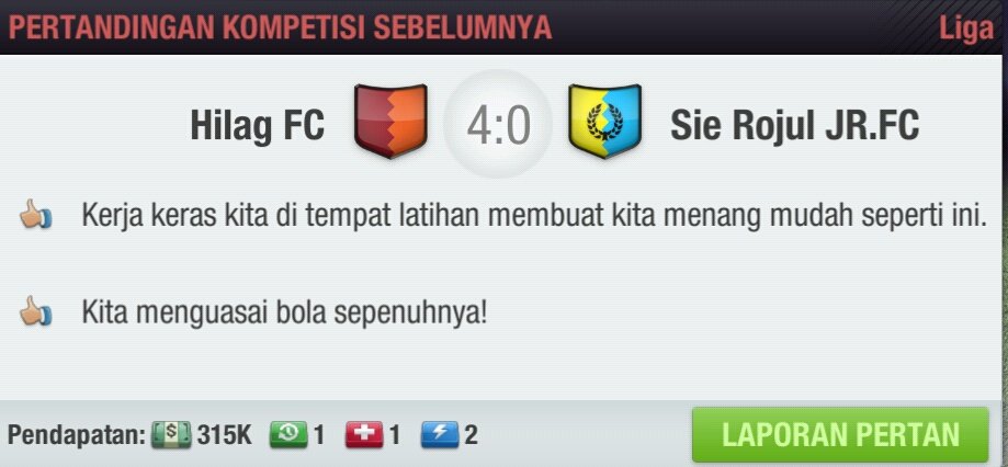 HilagFC's tweet photo. Hasil Pertandingan pekan ke-1 Liga Top Eleven

@HilagFC 4:0 Sie Rojul JR.FC

#HFC #TopEleven #TopElevenIndo https://t.co/DgmxCUhlkp