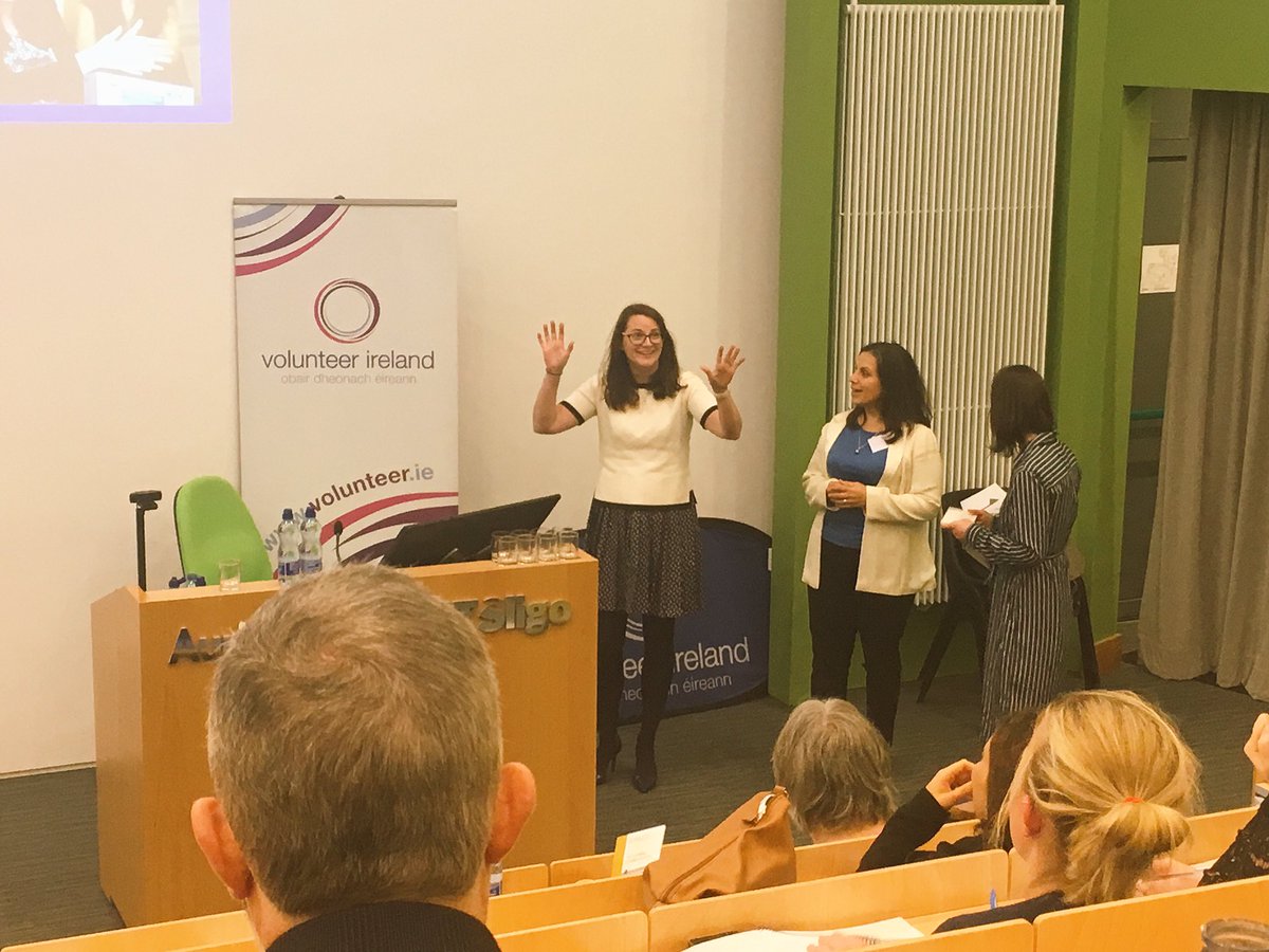 StudentVol_IE's tweet photo. Our more than capable colleague, @lorrainetansey from @ALIVEnuigalway, now presenting her workshop on volunteer awards! #NVMC2017 https://t.co/Wq4vJtwzt6