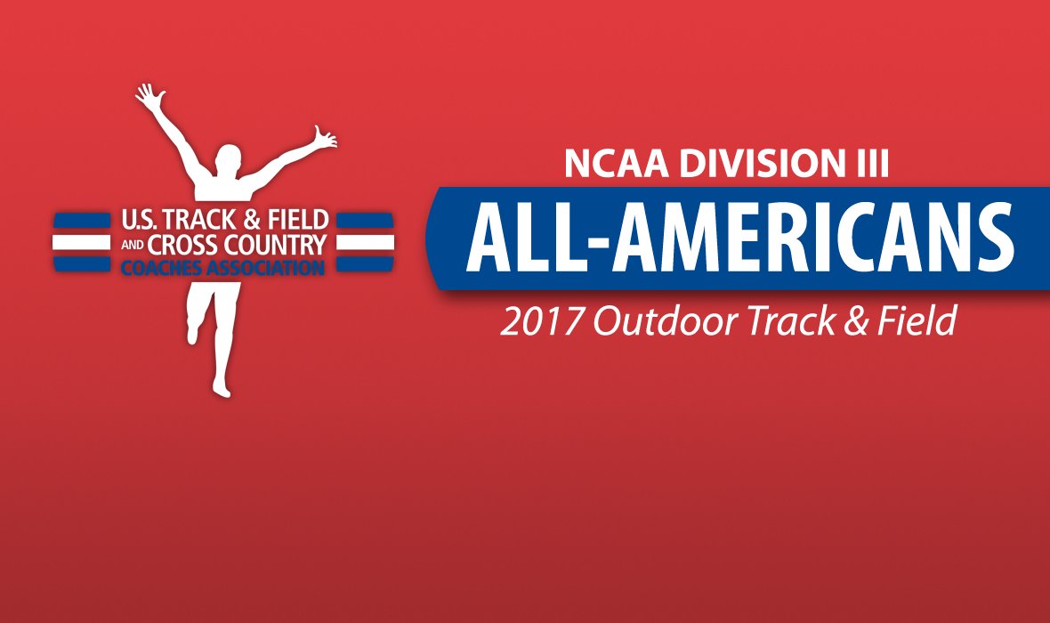 USTFCCCA's tweet photo. Congratulations to those @NCAADIII athletes who earned All-America status for the 2017 Outdoor T&amp;F season!

MORE - https://t.co/kw4uBhtcRw https://t.co/PVtz10tsAk