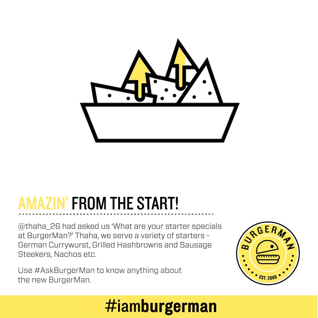 iam_burgerman's tweet photo. START your burger feast RIGHT! #askburgerman #iamburgerman #burgerman #burgermanreturns #burgers #chennai #chennaifood #besantnagar https://t.co/mQuoKLPFiv