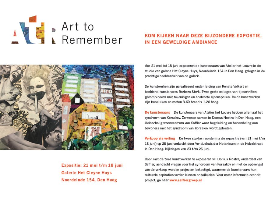 Bewoners van @SaffierRes haalden via GoZ geld op voor een speciaal kunstproject. Hun werk is t/m 18 juni te zien in galerie Het Cleyne Huis!