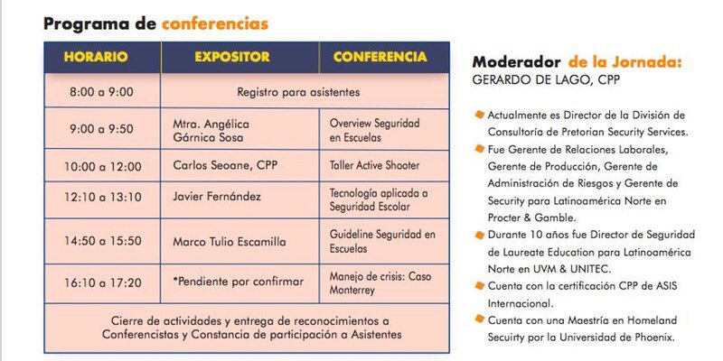 PyD_sc's tweet photo. Jornada Escuelas Seguras, Congreso Latinoamericano de Seguridad ASIS 2017 https://t.co/pLDqPIWE1Z #SeguridadEscolar #PazEscolar #prevencion https://t.co/XRBD3aZOu5