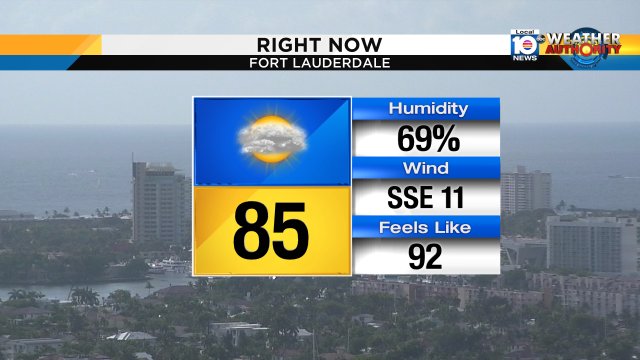 Good morning Fort Lauderdale right now 85° but feels like the 90s already! #HotTuesday #Flwx https://t.co/PN0gpb4Jnh
