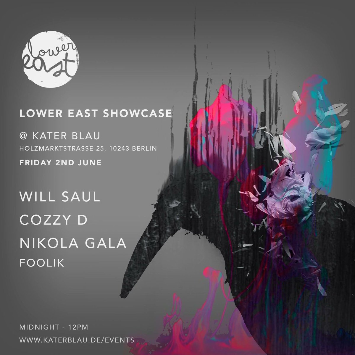 Berlin this Friday <a href="/LowerEastMusic/">Lower East</a> Showcase at #Katerblau w/ <a href="/WillSaul/">Will Saul</a> &amp; #NikolaGala
