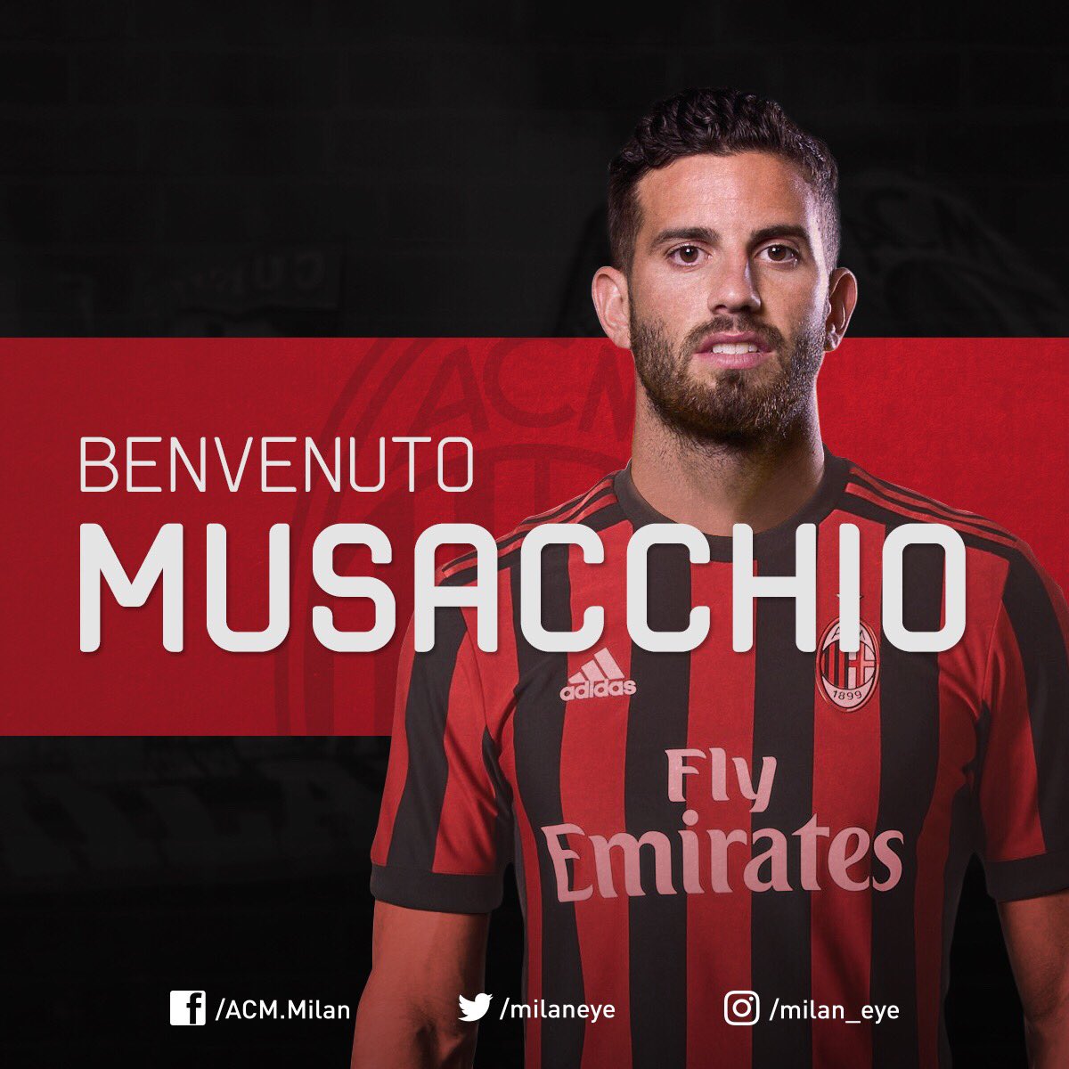 Seconda Maglia AC Milan MATEO MUSACCHIO Seconda Maglia AC Milan MATEO MUSACCHIO