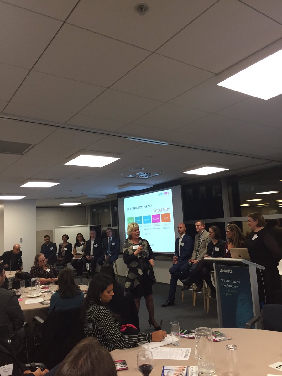 InfoSumona's tweet photo. @Chris_S_Conway @VICT4W addressing the room #passion #womenintechnology #whatshotinit https://t.co/Y26MyrzQKB