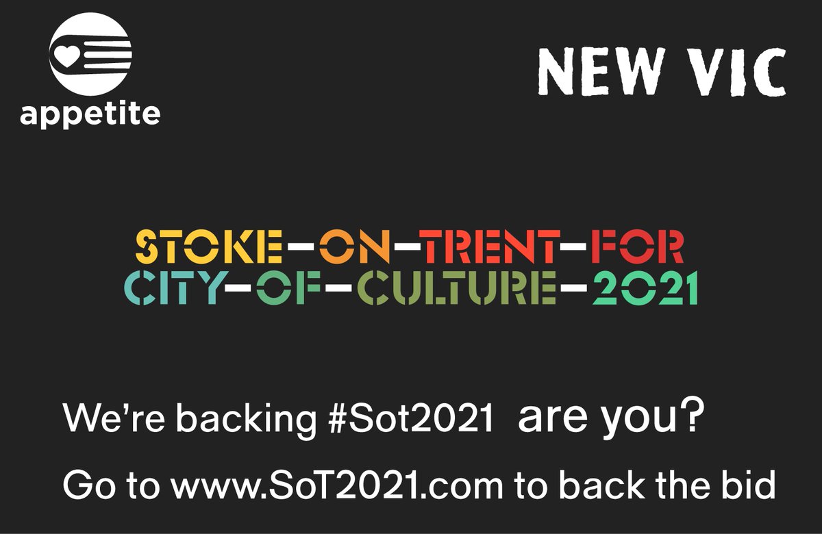appetitestoke's tweet photo. We're backing @sot2021 as #UKCityofCulture2021
Are you? https://t.co/PAvzsliyks