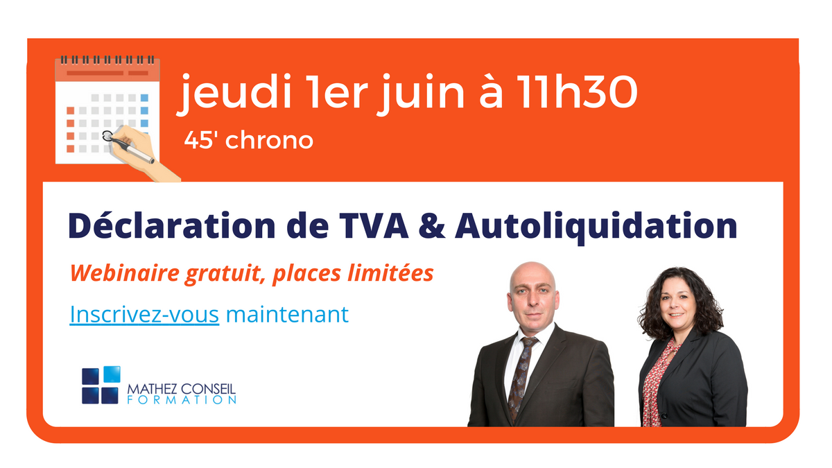 MathezMCF's tweet photo. MCF invite les #DAF @DFCGasso au #Webinaire '#TVA &amp; #Autoliquidation' le 1er juin à 11h30: réservez votre place: https://t.co/gxHcjJwxRj https://t.co/uvVj73dDnV