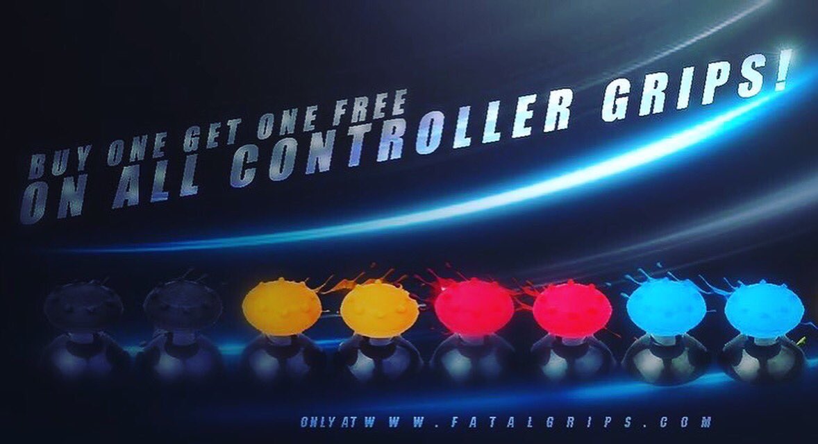 FatalGrips's tweet photo. BUY ONE GET ONE FREE ON ALL CONTROLLER GRIPS!

SHOP NOW: https://t.co/r6MNfqnZYV https://t.co/FckvosSlfW