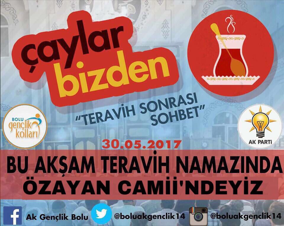 Bu akşam Özayan Camii'ndeyiz.