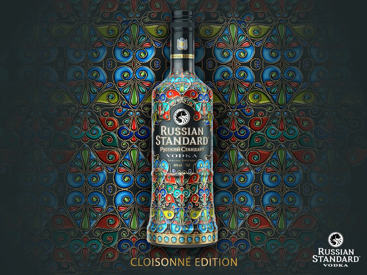 thefoodpeople's tweet photo. Vodka label @RussianStandard releases its limited edition artistic Cloisonné Bottle to US & Canada #drinkswatching → https://t.co/9VSfImo2eE https://t.co/evMczJIYnI