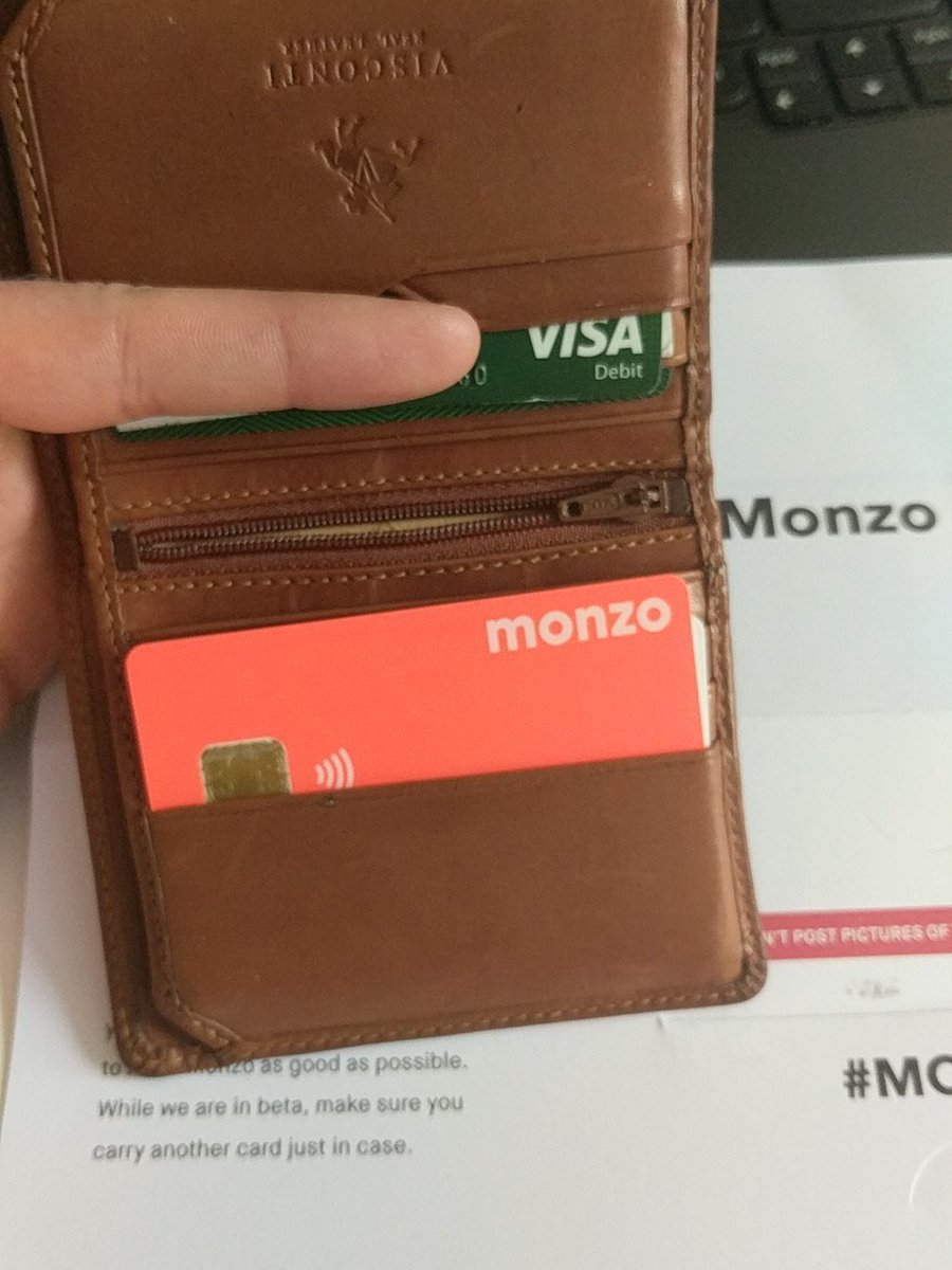 htmlwill's tweet photo. It arrived :) @monzo https://t.co/n3EohZAvSd
