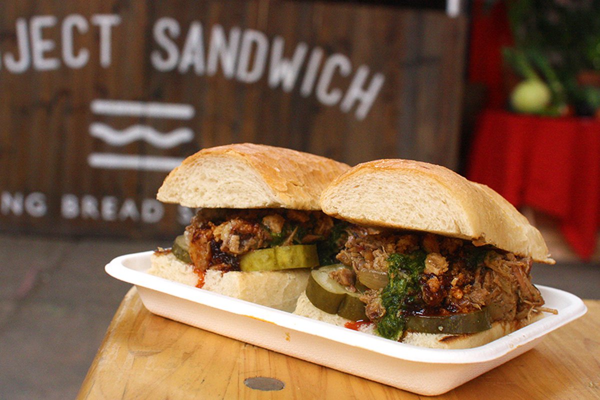 ESReveller's tweet photo. Judging London’s best sarnies @SandwichFestUK https://t.co/Bm8kX60nML https://t.co/8hLhySqK9c