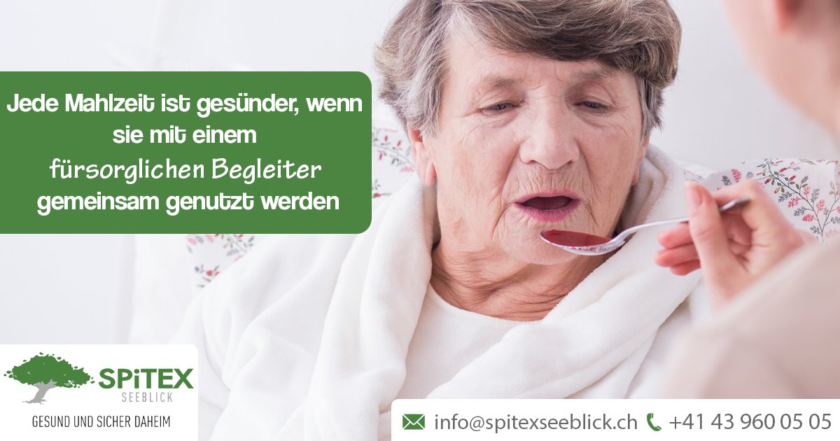 Jede Mahlzeit ist #gesünder, wenn sie mit einem #fürsorglichen Begleiter gemeinsam genutzt werden
 #spitexseeblick #rundumsicherbetreut