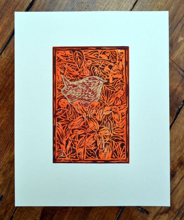 artfinderlatest's tweet photo. Wren &amp; clematis R... by @alexebdonart #signed #linocut #art https://t.co/nk0eHszbvi @artfinder https://t.co/NSL52Bn29S