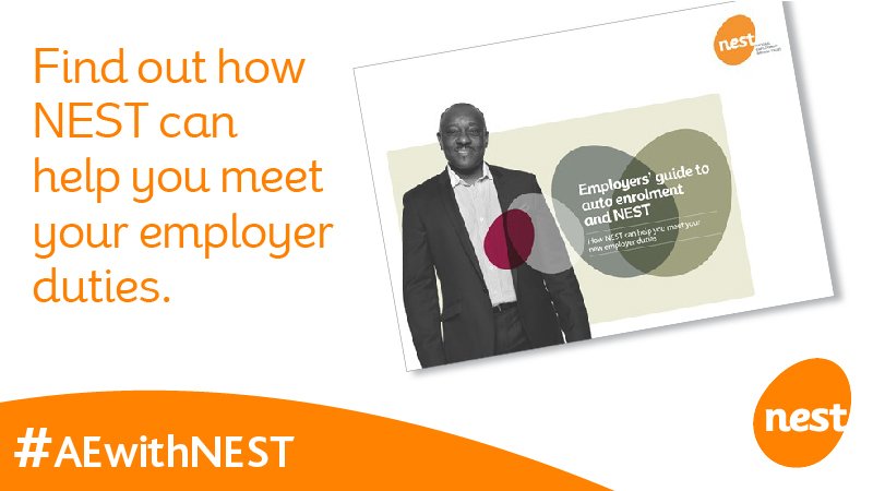 nestpensions's tweet photo. Employers, have you seen our guide to #autoenrolment and NEST? #AEwithNEST https://t.co/7Ji41kKKYW https://t.co/RaT1IGpUxX