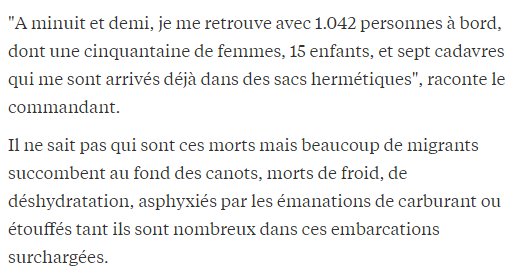 afpfr's tweet photo. Un capitaine raconte deux 
jours en Méditerranée avec plus d'un millier de migrants en détresse https://t.co/LqXBicLhkS @fannycarrier #AFP https://t.co/SMp5izFdzC