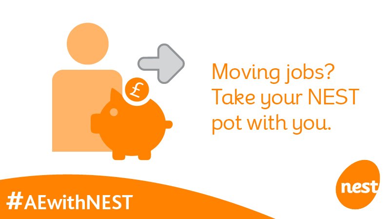 nestpensions's tweet photo. Did you know you can take your NEST pot with you when you move jobs? #AEwithNEST https://t.co/ZLrCxJxJBc https://t.co/8vx87sdfmK