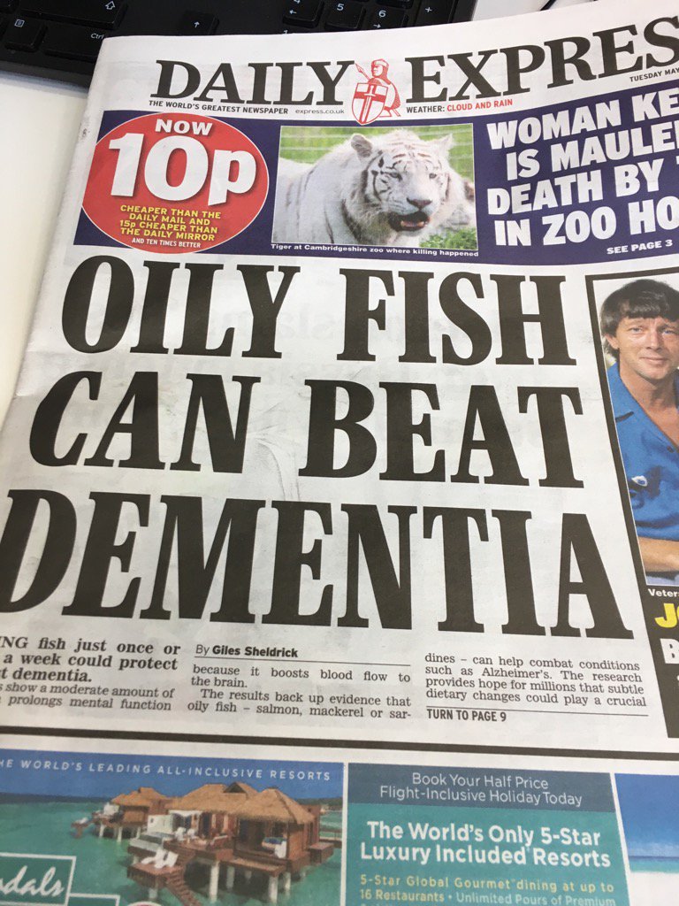 GeoffShreeves's tweet photo. Great news for oily fish but what about the rest of us? https://t.co/VcwHivMD8K