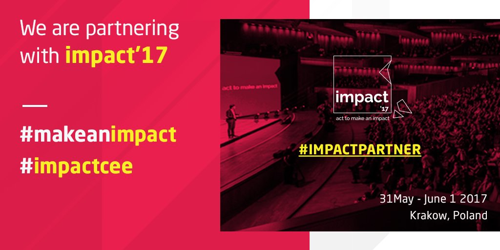 We are here! Find Lukasz and Bogdan and talk to us about making impact in Startups area! #impactcee #makeanimpact 
👉 impactcee.com