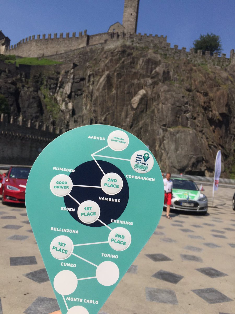 Chargelocator's tweet photo. After an #evtrophy 2nd place yesterday we took over the rally lead with today's first place! Leading 13 min now. Team @electromaps rocks! https://t.co/upHfDv76hR