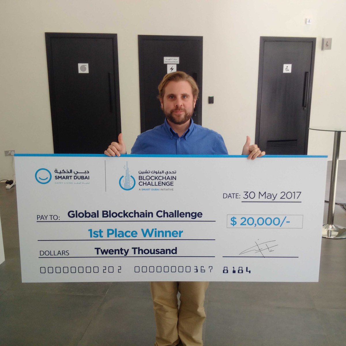 #blockchainchallenge Dubai loves our vision of a silicon based economy. The Sky is not the limit, it's the start!