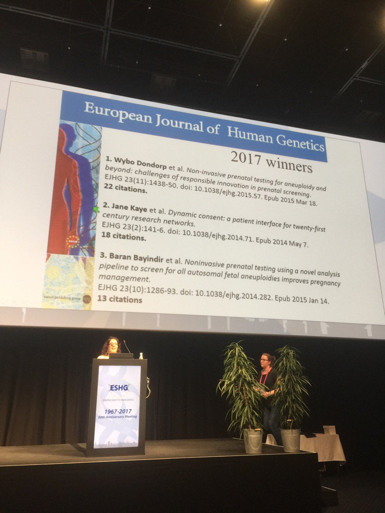 manuelcorpas's tweet image. Most cited #EJHG papers of 2017 - prizes #eshg2017