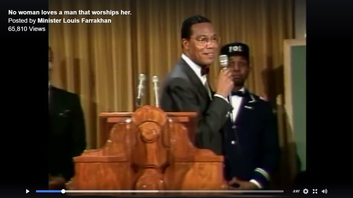 noisavioursday's tweet image. [Video] No woman loves a man that worships her. #Farrakhan facebook.com/OfficialMinist…