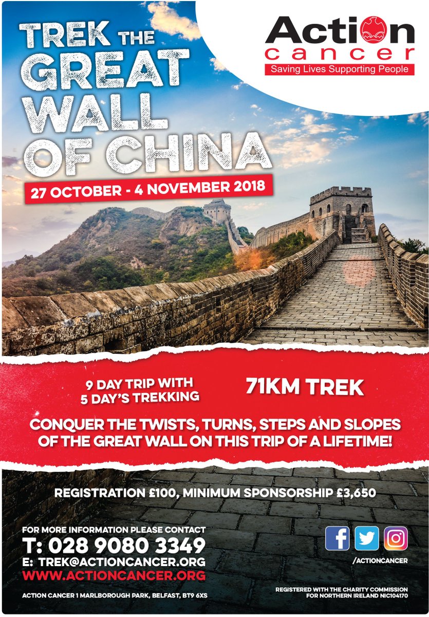 actioncancer's tweet photo. Join Action Cancer as we take on one of the world’s top ten trekking trials #ChinaChallenge #TeamActionCancer https://t.co/NFYxBq4uWS https://t.co/GMU46DmNd9