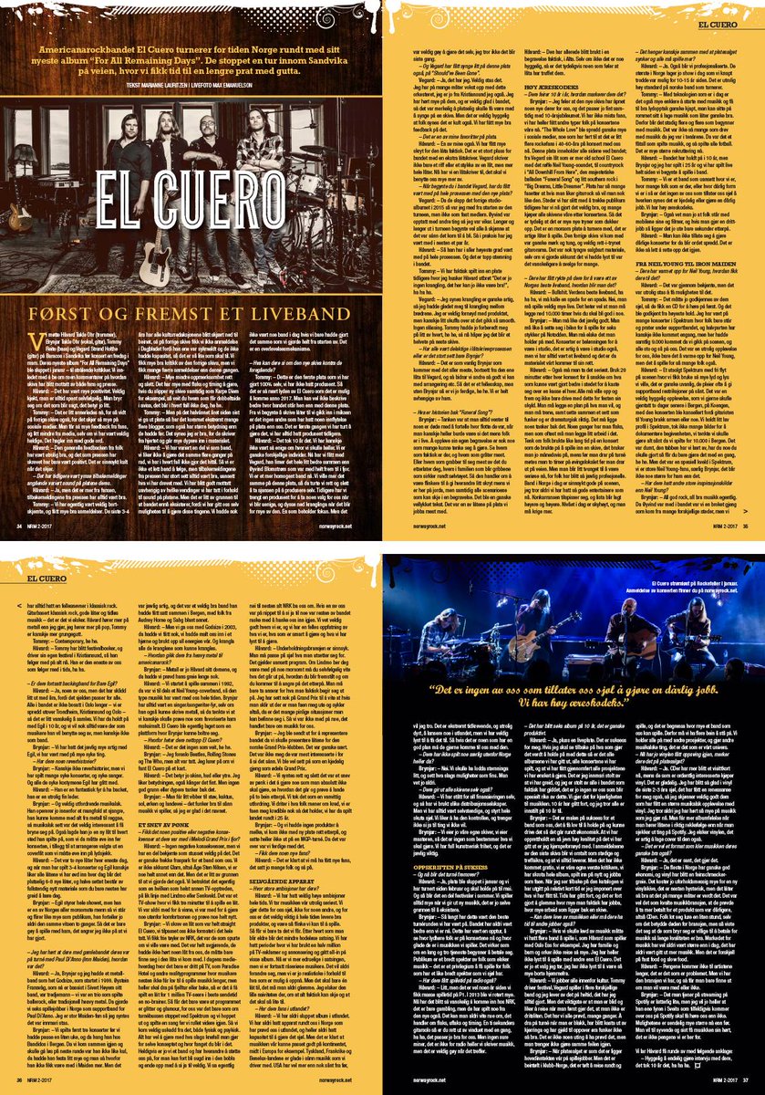 Yeah! 4 sider om oss i det nye nummeret av Norway Rock Magazine.. Pluss masse annet snacks selvsagt. Ute nå!