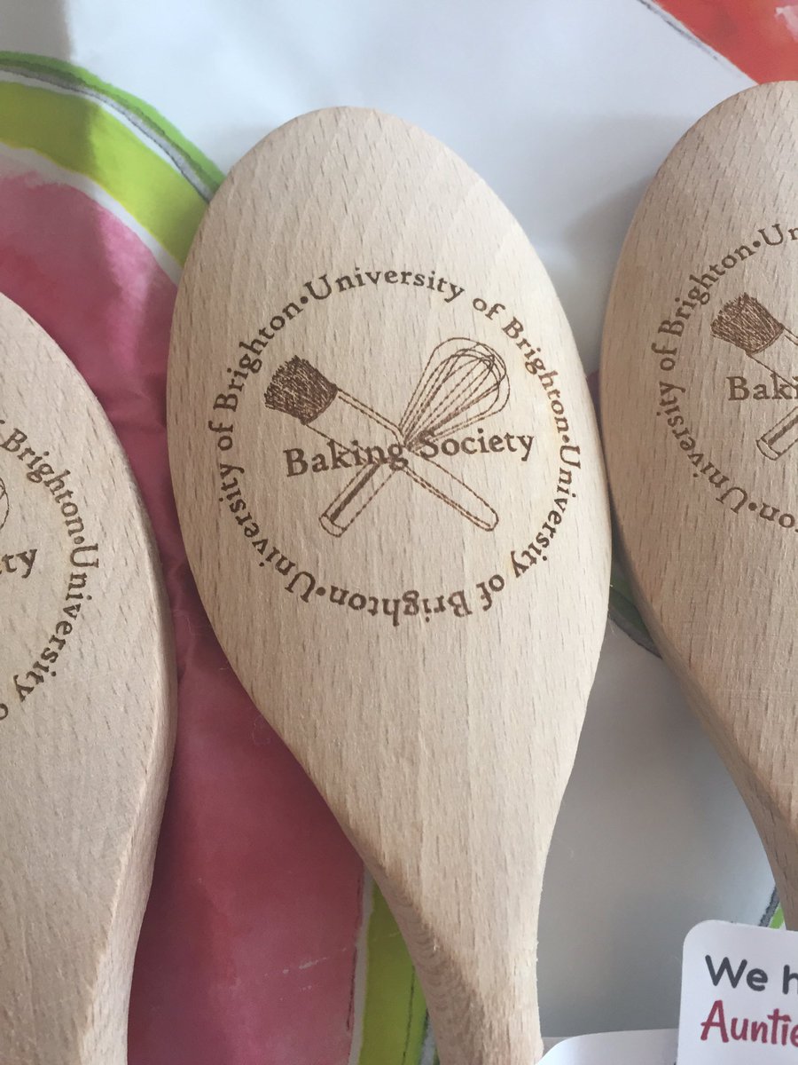 BrightonBakeSoc's tweet photo. Look what arrived in the post! These lovely customised spoons from @auntiemims are amazing and the company were wonderful to work with! https://t.co/hKdorCmDPP
