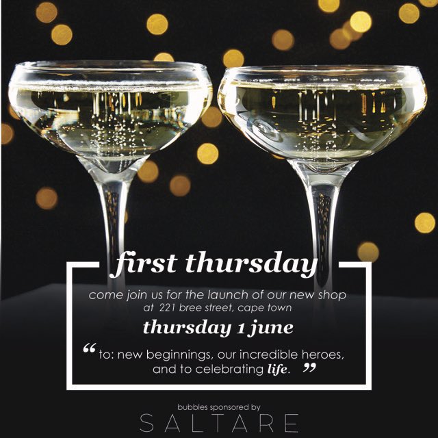 First Thursday! This Thursday at Bree Street! 
#saltare #bubbles #thehazzlife <a href="/SaltareWines/">Carla Pauw</a>