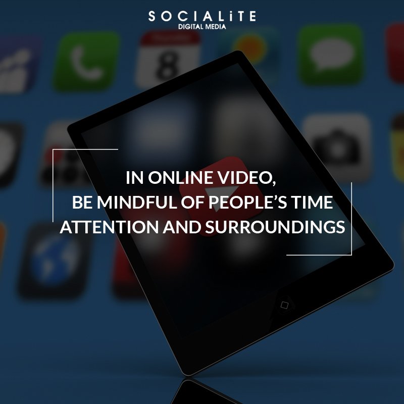 socialiteDM's tweet photo. In online video, be mindful of people’s time, attention and surroundings https://t.co/JFdpIDlrpR