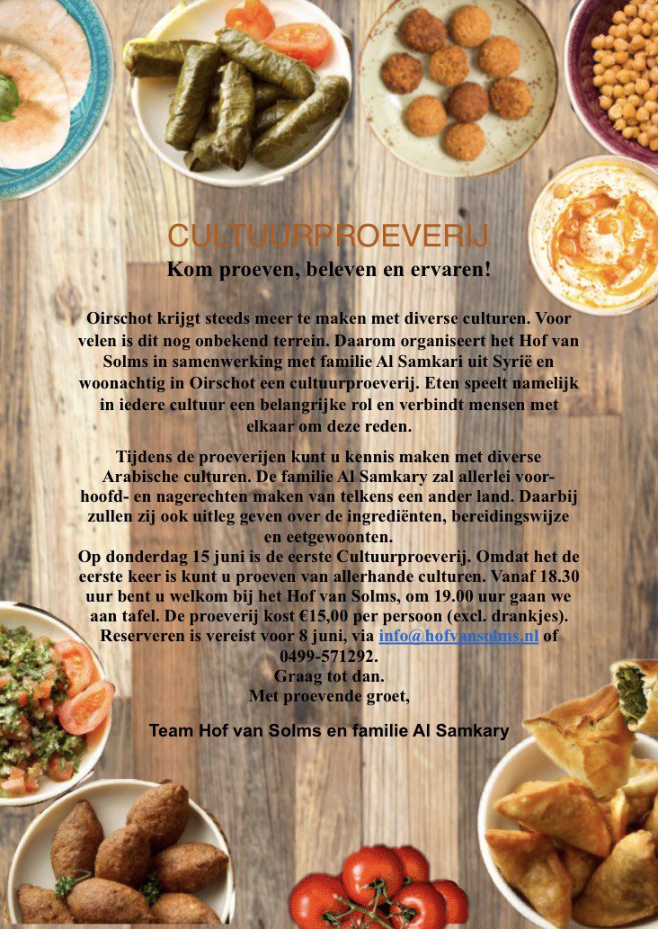 De aanmeldingen voor de Cultuurproeverij gaan hard &amp; de reacties zijn zeer positief! Reserveer vóór 8 juni, dan ben je zeker van een plekje!