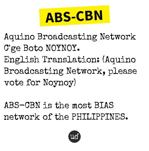 Urban Dictionary on Twitter "ABSCBN Aquino Broadcasting Network C'ge