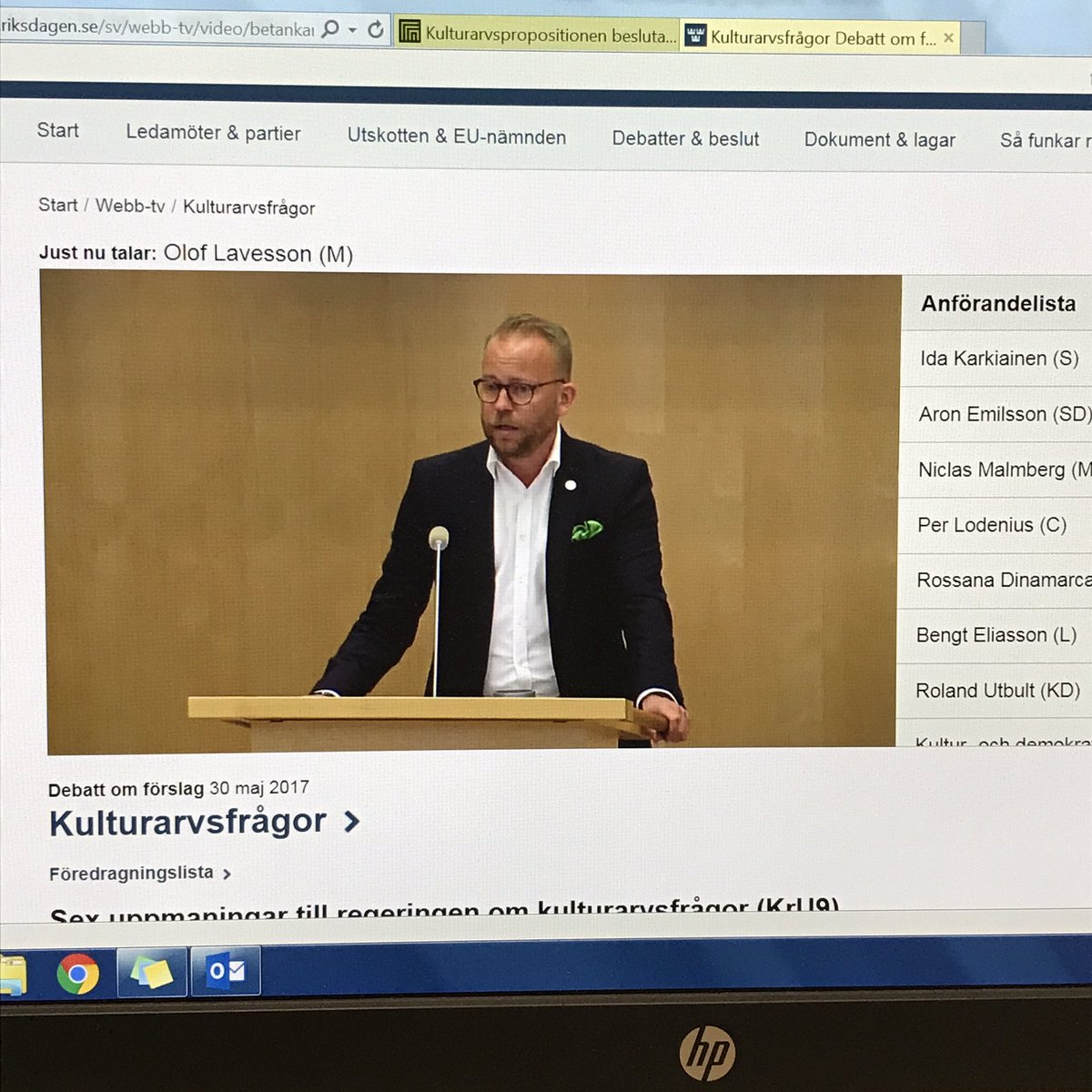 LisaSMouwitz's tweet photo. Nu är debatten igång #kulturarvspropositionen #museilag https://t.co/C9QghGQsGK
