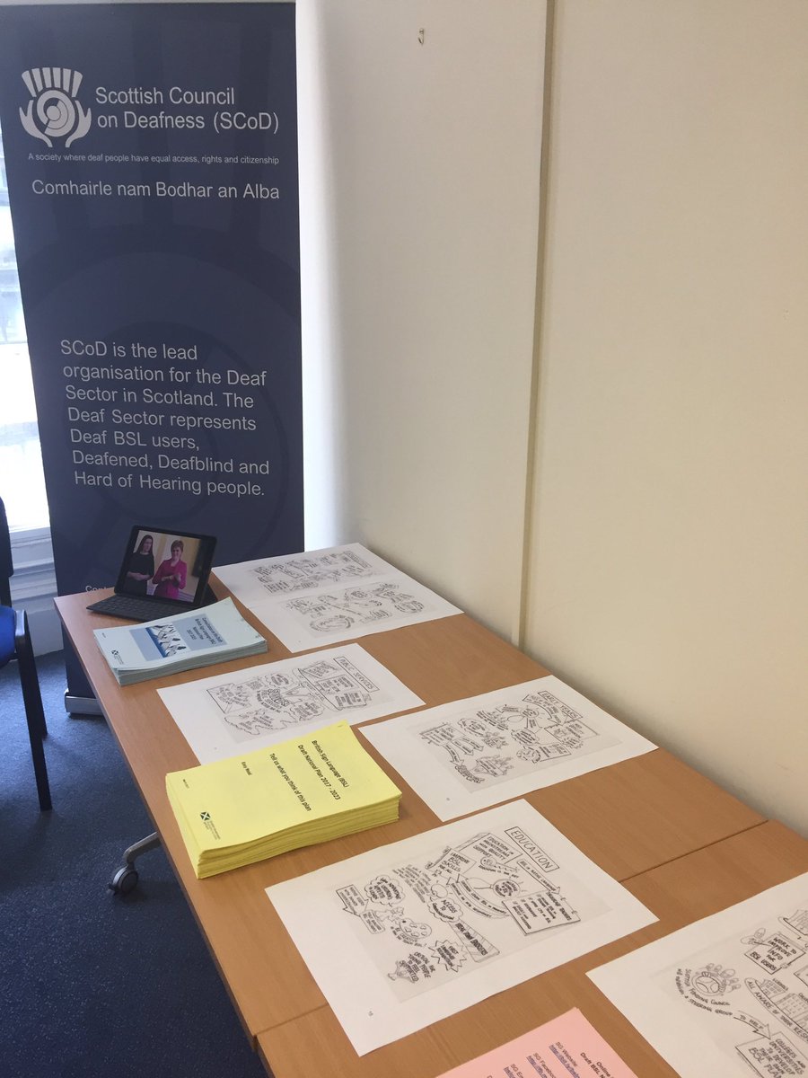 DeafSector's tweet photo. Pop along SCoD today 12.00pm-7.00pm to find out more info about the Draft #BSLNationalPlan 1 day left, it finishes tomorrow!! @SCoDMedia https://t.co/FBhbGMj2VC