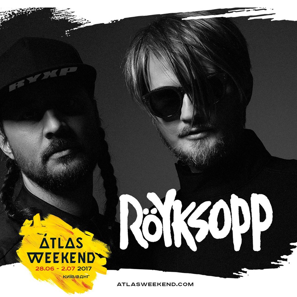 royksopp's tweet photo. Röyksopp will be live at Atlas Weekend in Kiev, Ukraine on July 1st. Tickets are on sale now: https://t.co/CSKEb61HVG https://t.co/kDYzyzANP7